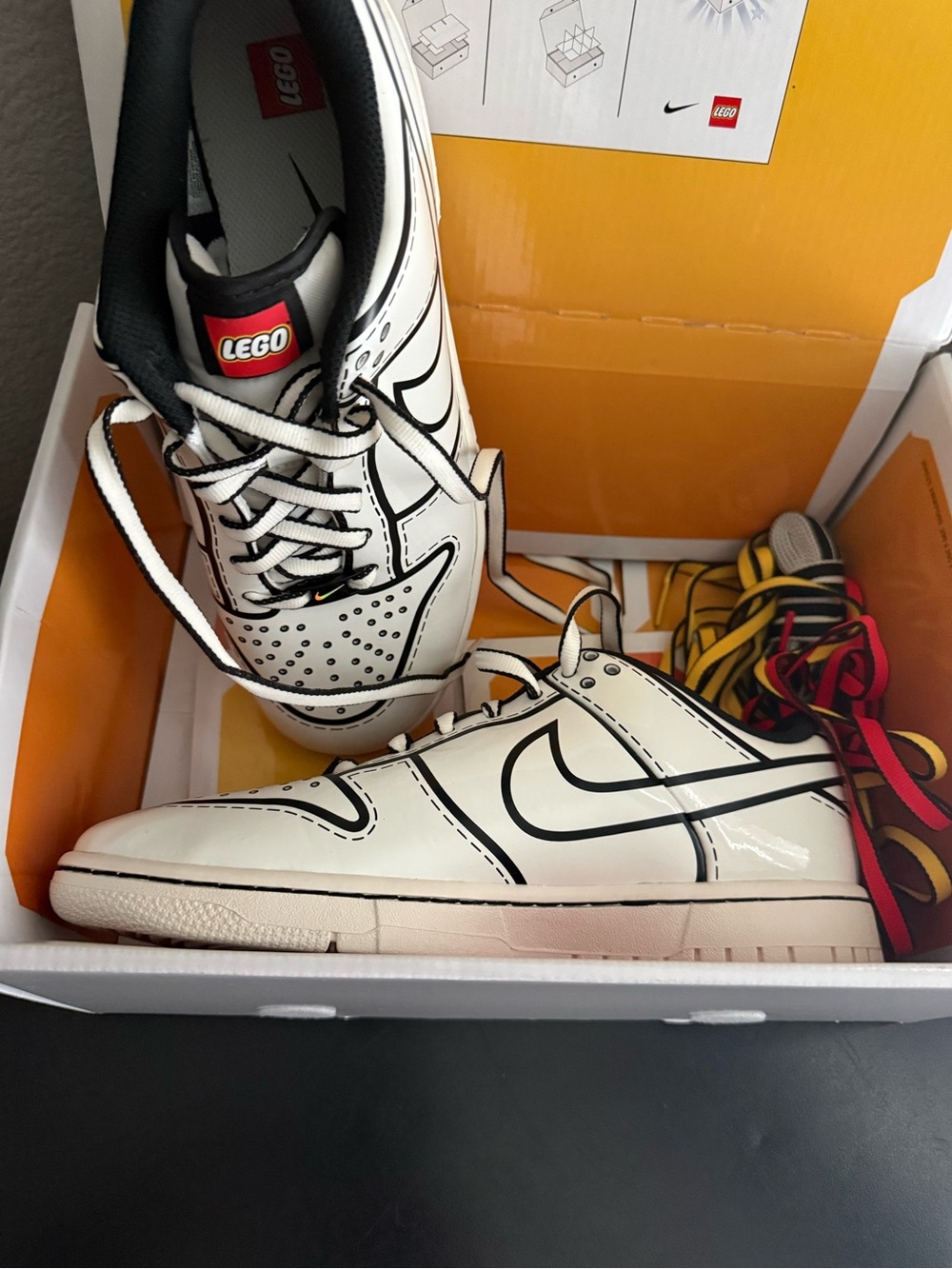 Nike White and Black LEGO Collaboration Men’s Sneakers